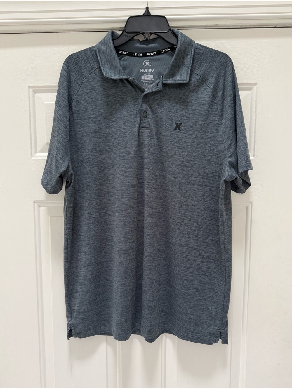 Hurley Men’s Gray/Green Heather Polo Shirt